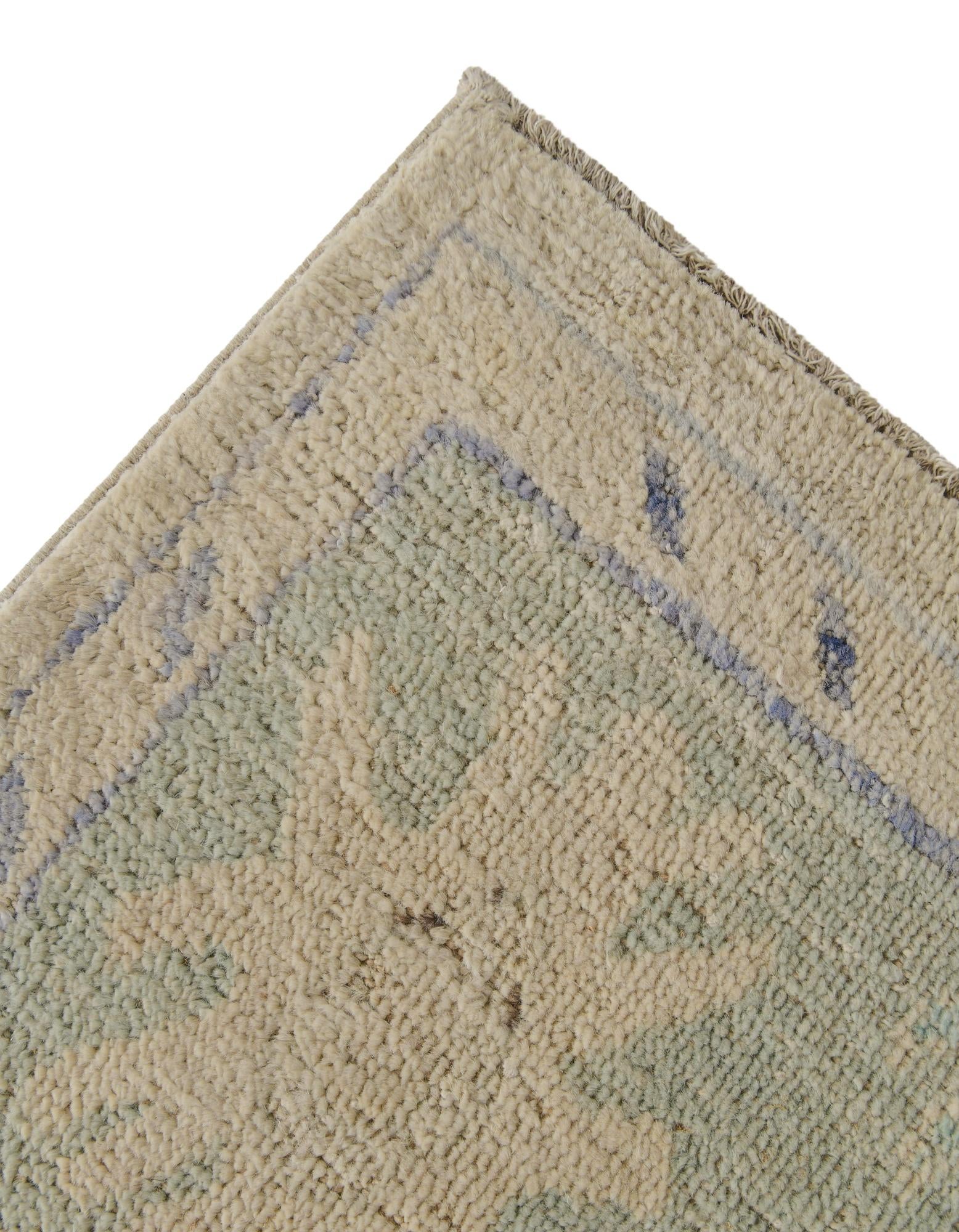 7' 3 x 9' 7 Hand Knotted Oushak Wool Rug