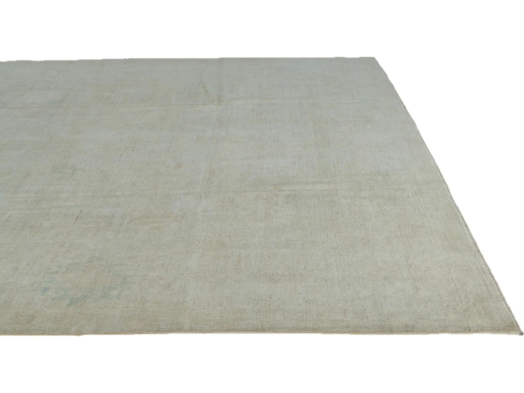10' 1 x 13' 10 Hand Knotted Oushak Wool Rug