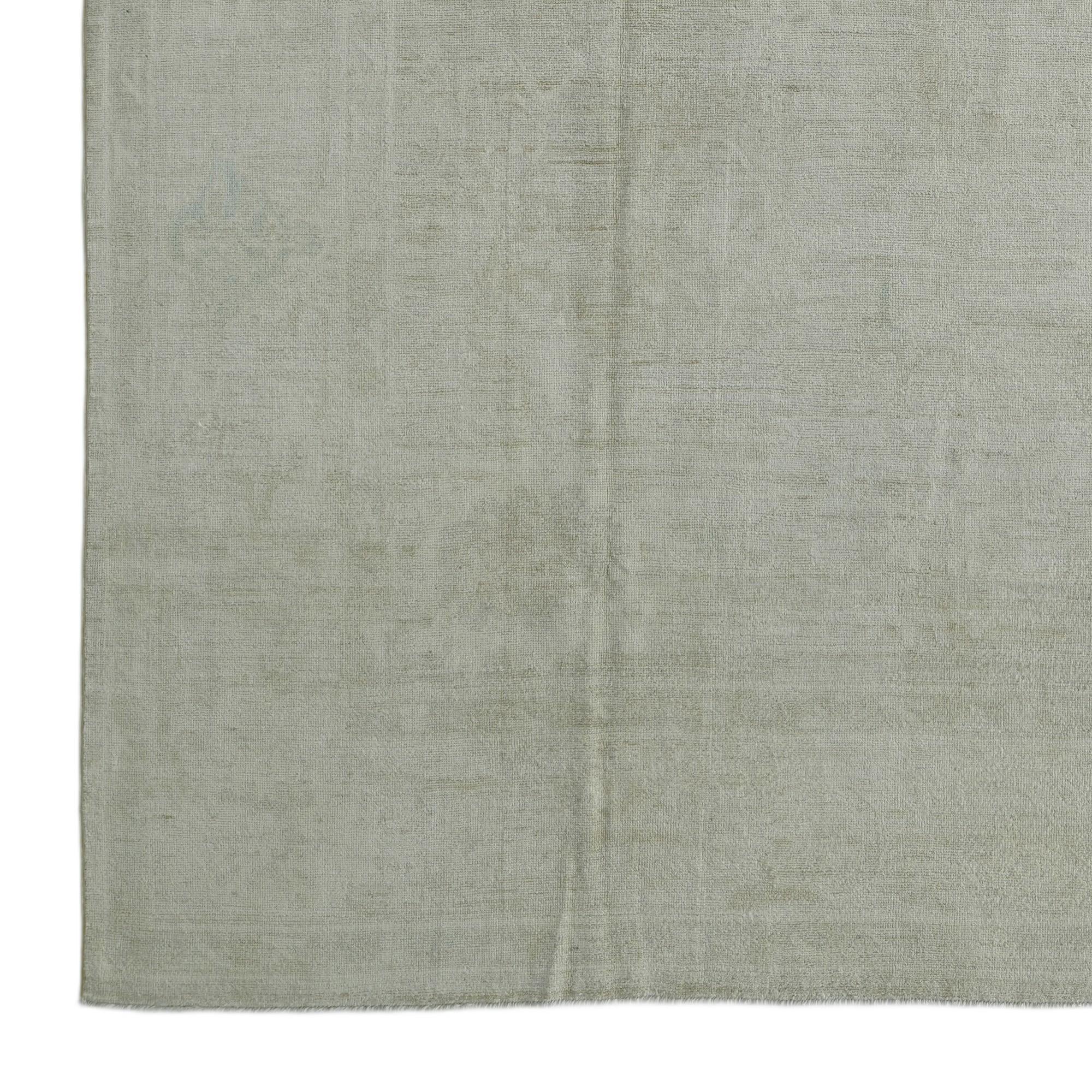 10' 1 x 13' 10 Hand Knotted Oushak Wool Rug