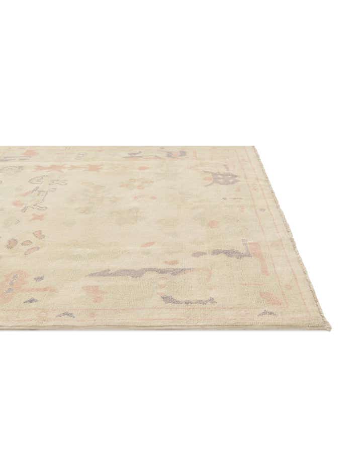 4' 7 x 6' 1 Hand Knotted Oushak Wool Rug