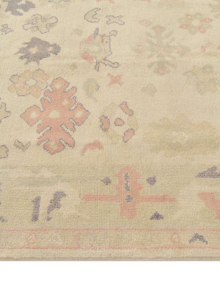 4' 7 x 6' 1 Hand Knotted Oushak Wool Rug