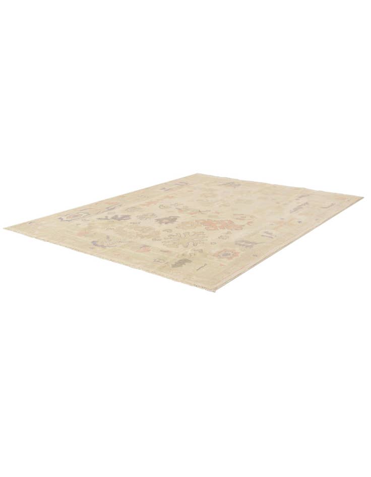 Detail image of 4' 7 x 6' 1  Hand Knotted Oushak Wool Rug