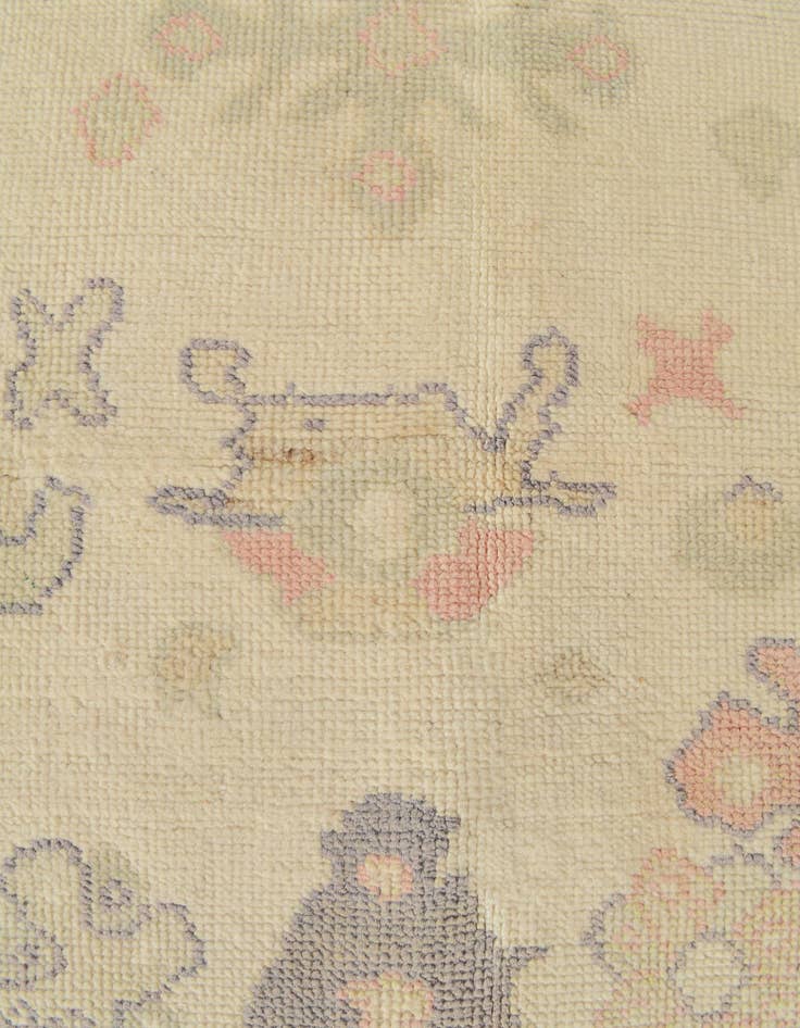 Detail image of 4' 7 x 6' 1  Hand Knotted Oushak Wool Rug
