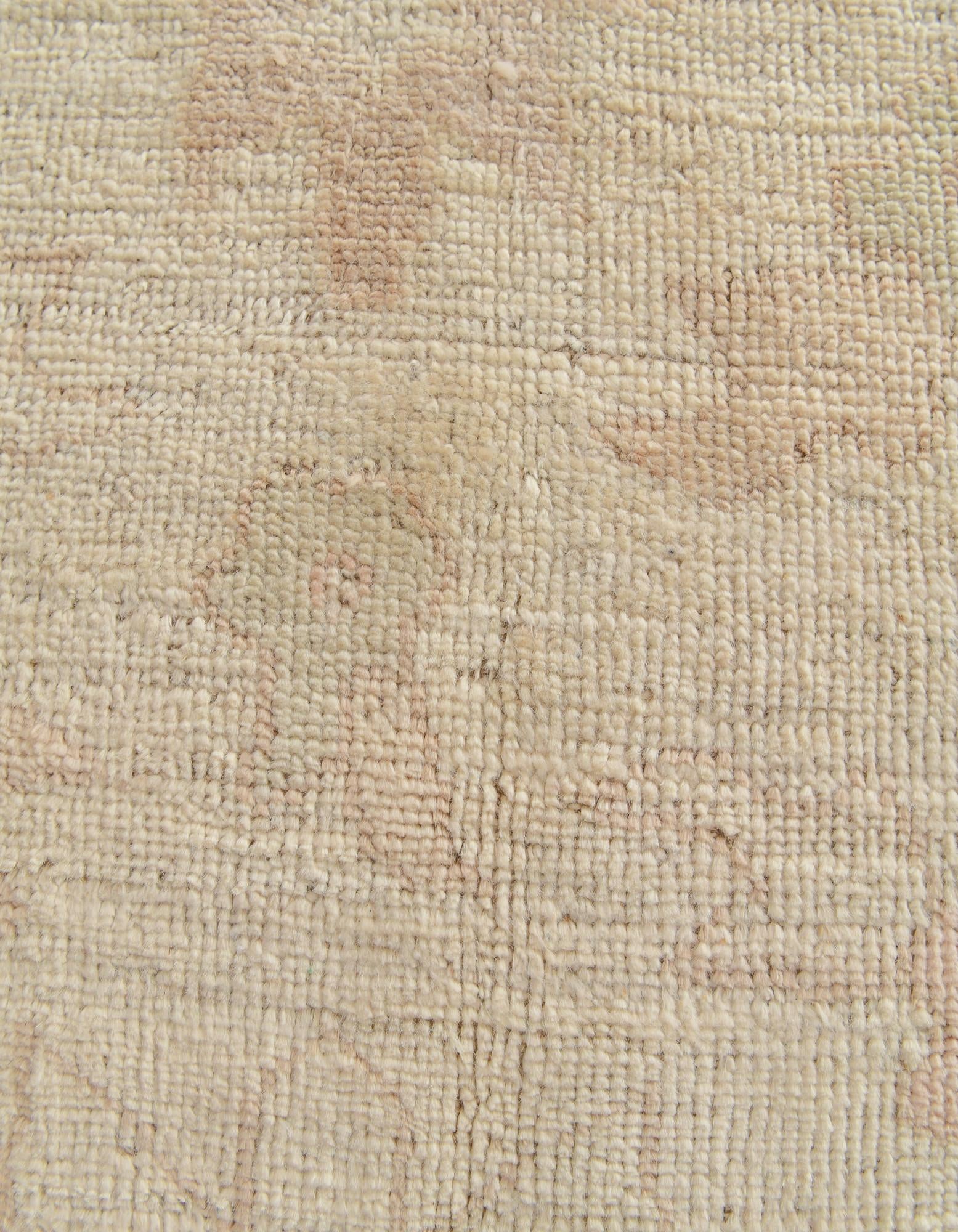 4' 11 x 7' Hand Knotted Oushak Wool Rug