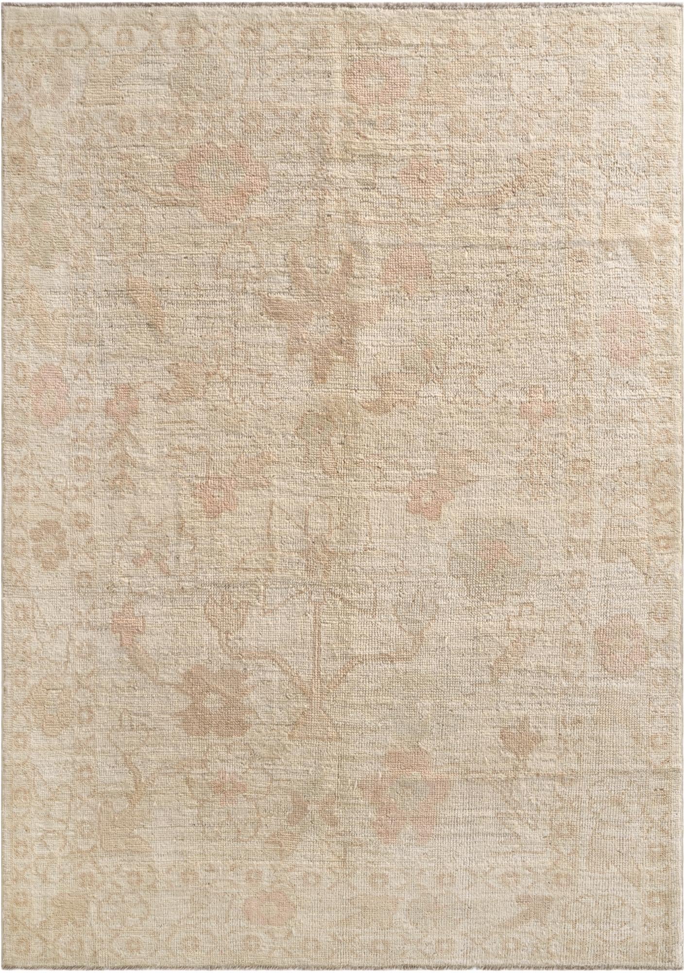 4' 11 x 7'  Hand Knotted Oushak Wool Rug