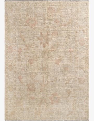 4' 11 x 7' Hand Knotted Oushak Wool Rug