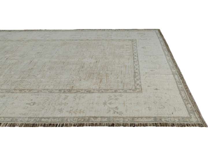 9' 11 x 12' 3 Hand Knotted Oushak Wool Rug