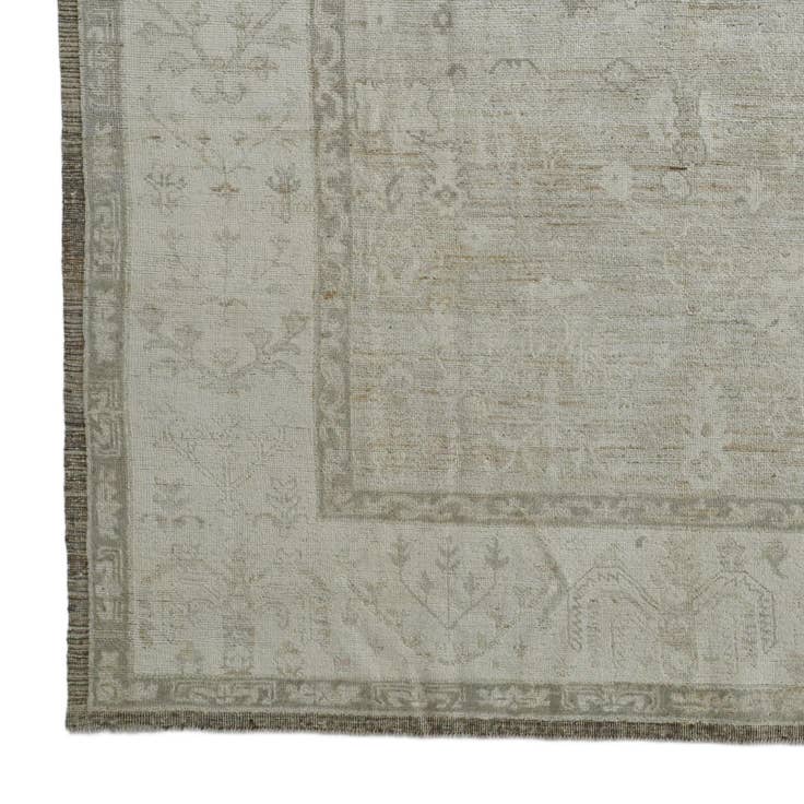 Detail image of 9' 11 x 12' 3 Hand Knotted Oushak Wool Rug