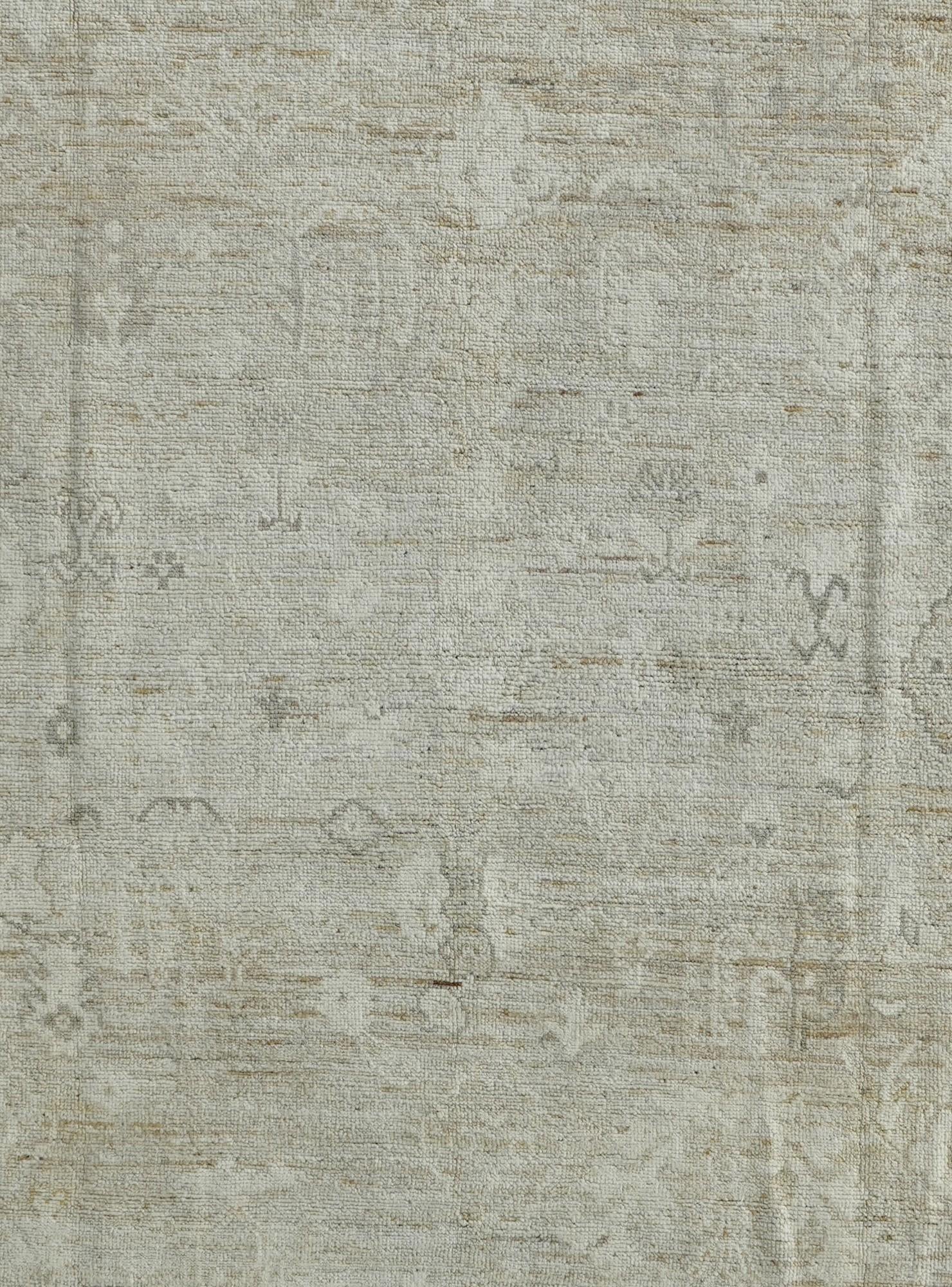 9' 11 x 12' 3 Hand Knotted Oushak Wool Rug