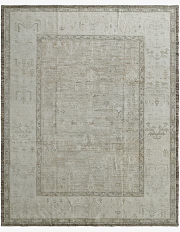 9' 11 x 12' 3 Hand Knotted Oushak Wool Rug