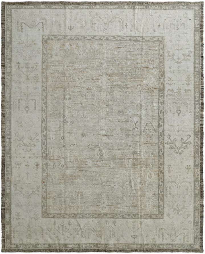 9' 11 x 12' 3 Hand Knotted Oushak Wool Rug