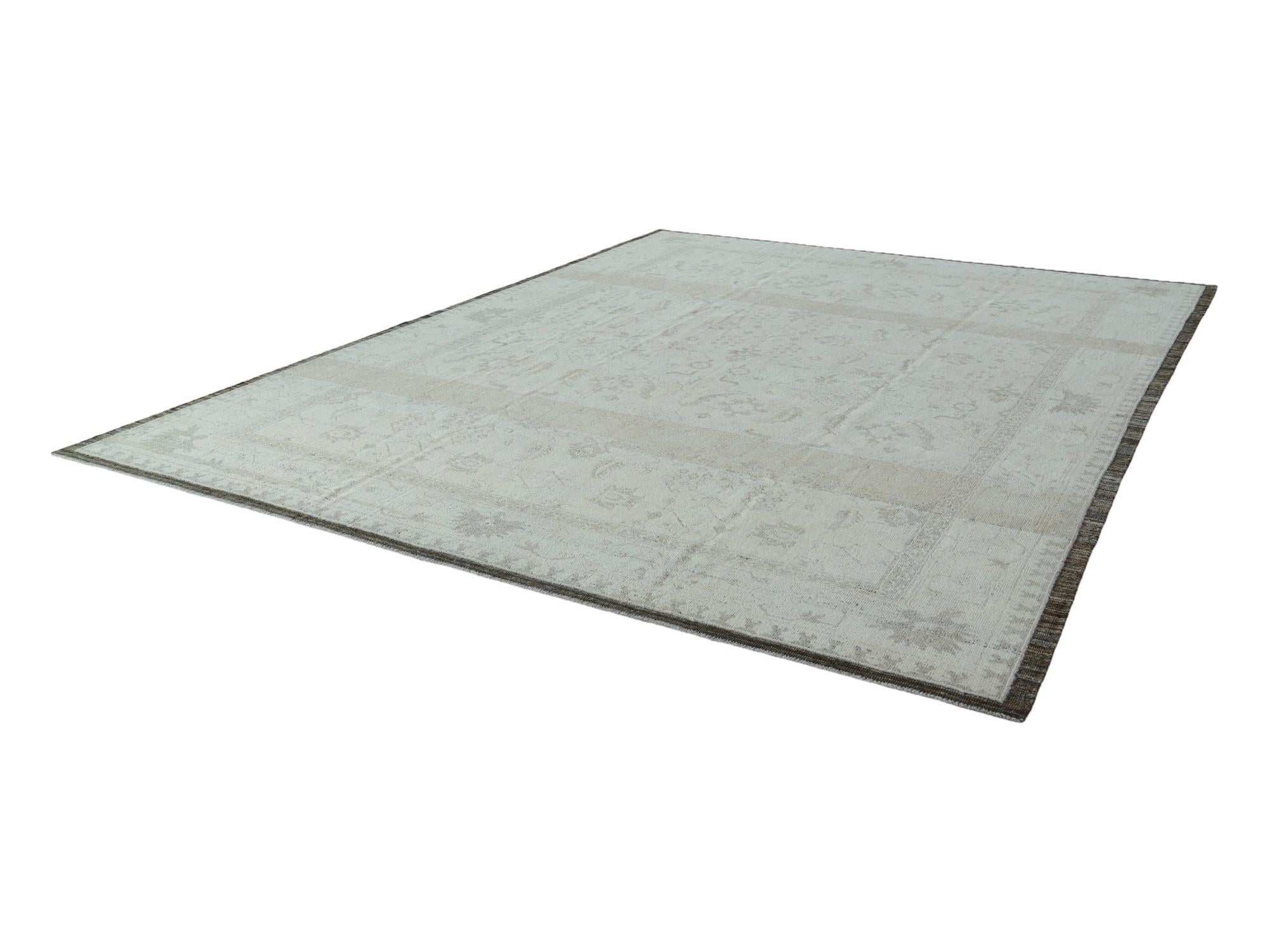 10' 5 x 14' 1 Hand Knotted Oushak Wool Rug