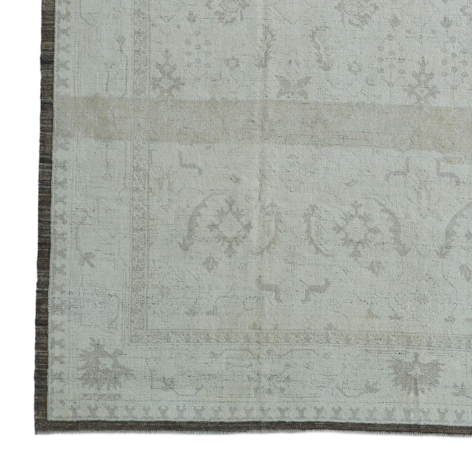 10' 5 x 14' 1 Hand Knotted Oushak Wool Rug