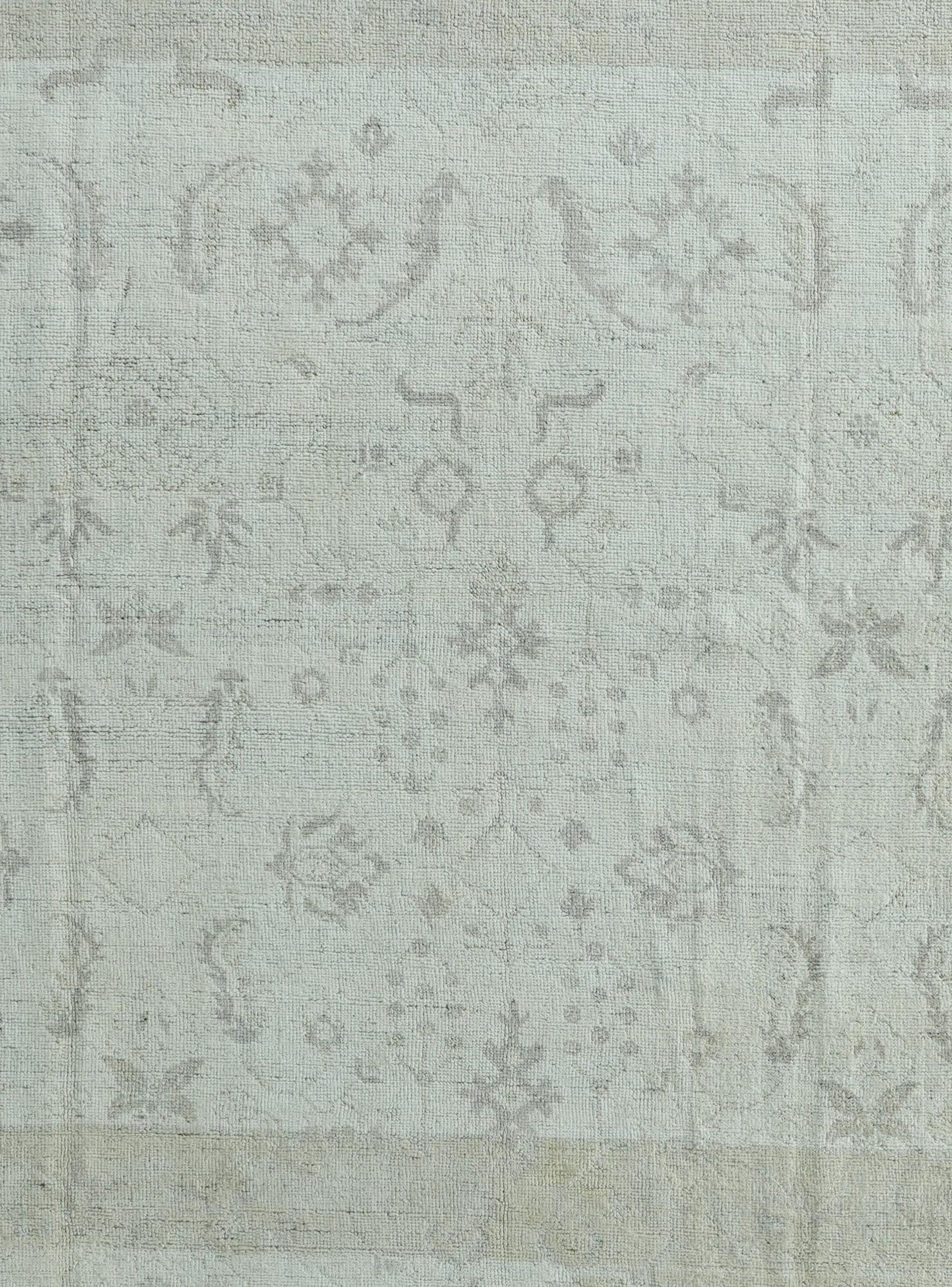 10' 5 x 14' 1 Hand Knotted Oushak Wool Rug