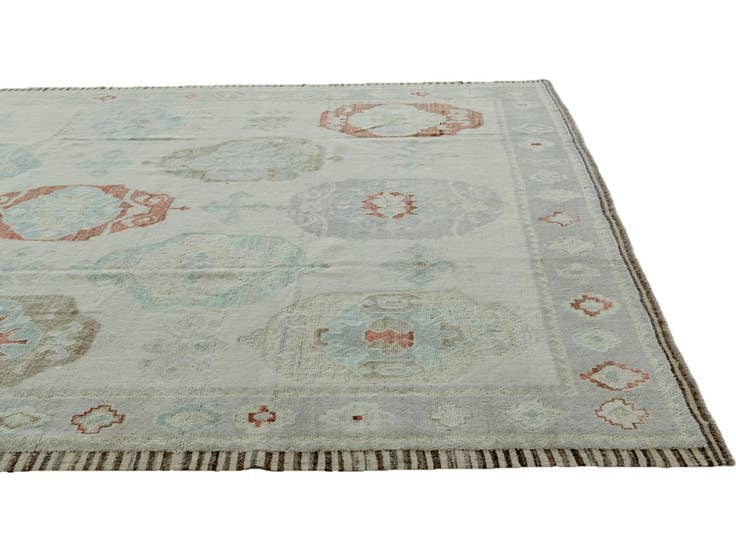 Detail image of 9' 5 x 12' 8 Hand Knotted Oushak Wool Rug