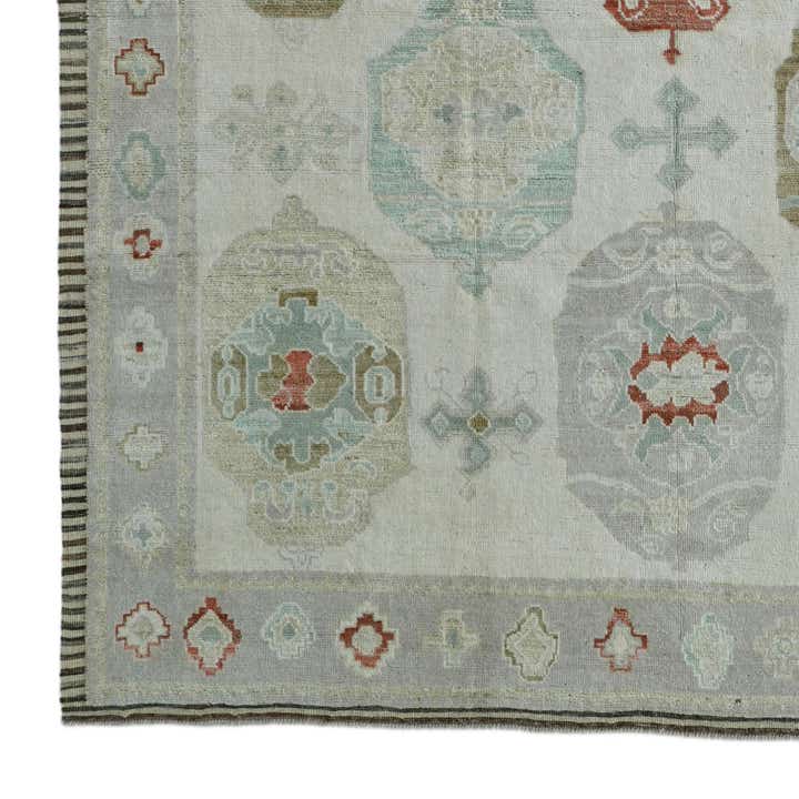 9' 5 x 12' 8 Hand Knotted Oushak Wool Rug