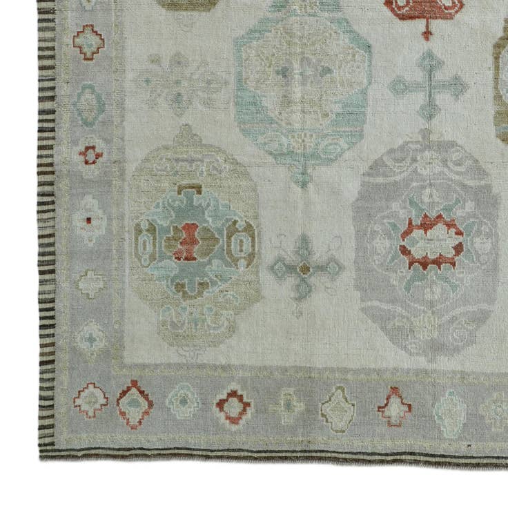 Detail image of 9' 5 x 12' 8 Hand Knotted Oushak Wool Rug