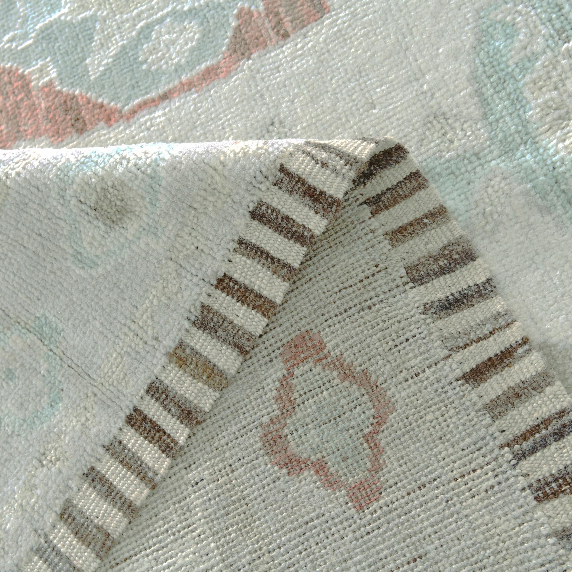 9' 5 x 12' 8 Hand Knotted Oushak Wool Rug
