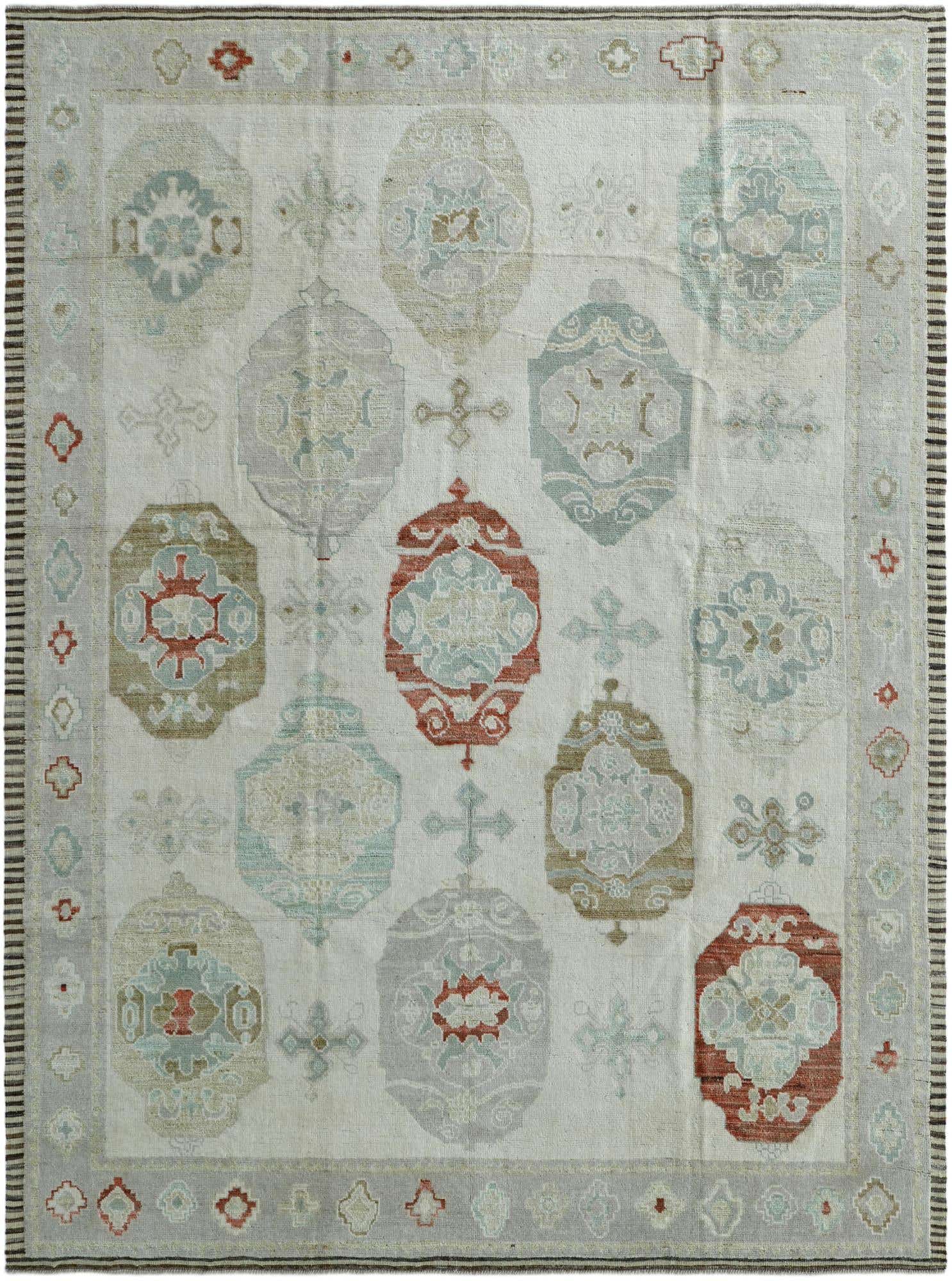 9' 5 x 12' 8 Hand Knotted Oushak Wool Rug