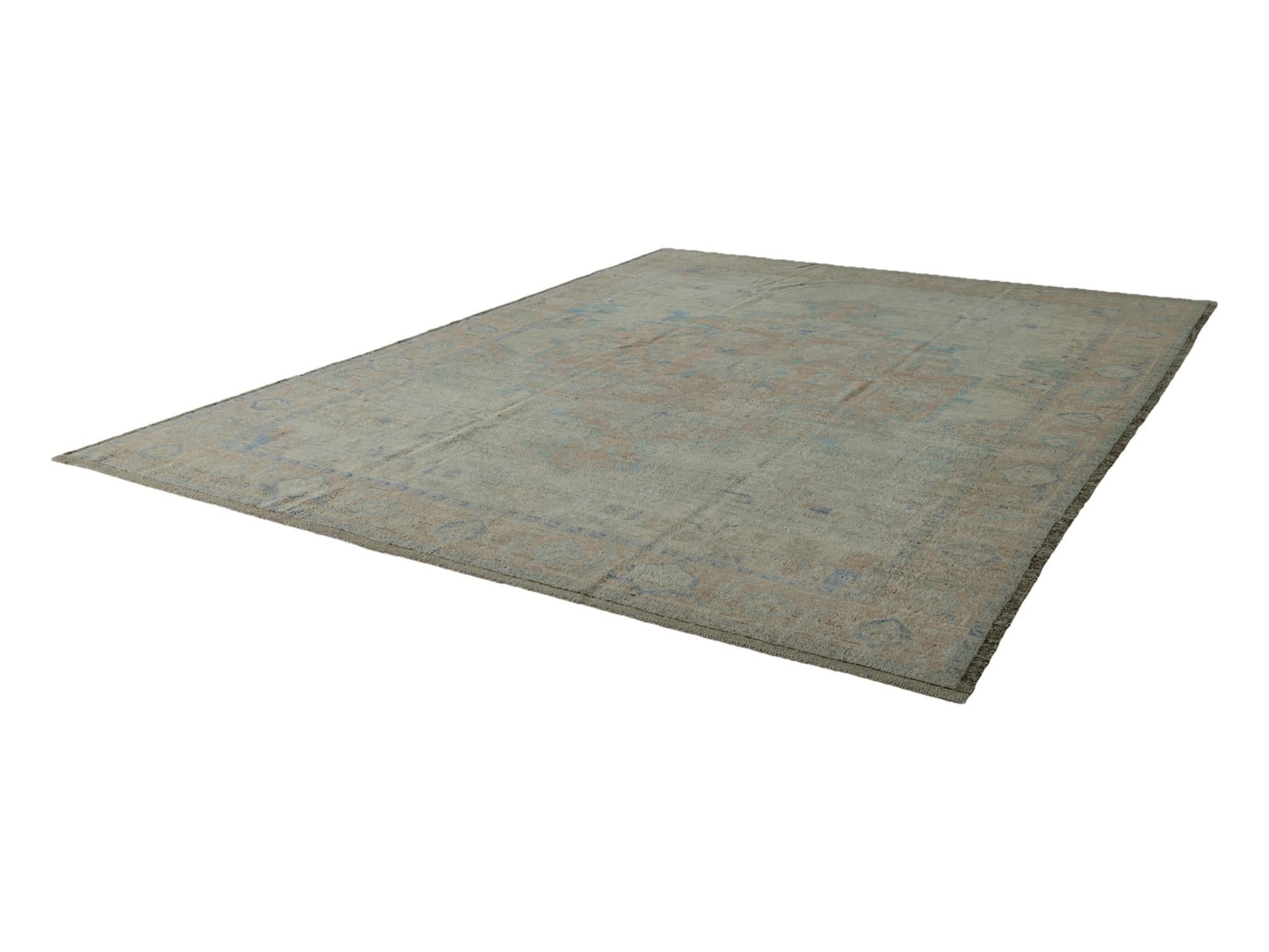 10' 6 x 14' 4 Hand Knotted Oushak Wool Rug