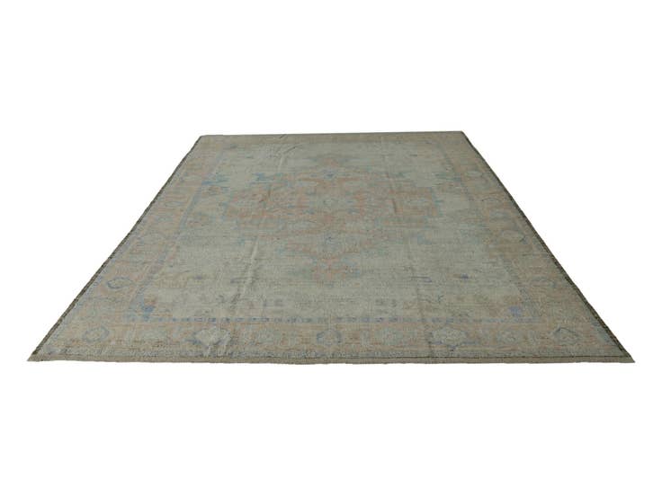Detail image of 10' 6 x 14' 4 Hand Knotted Oushak Wool Rug