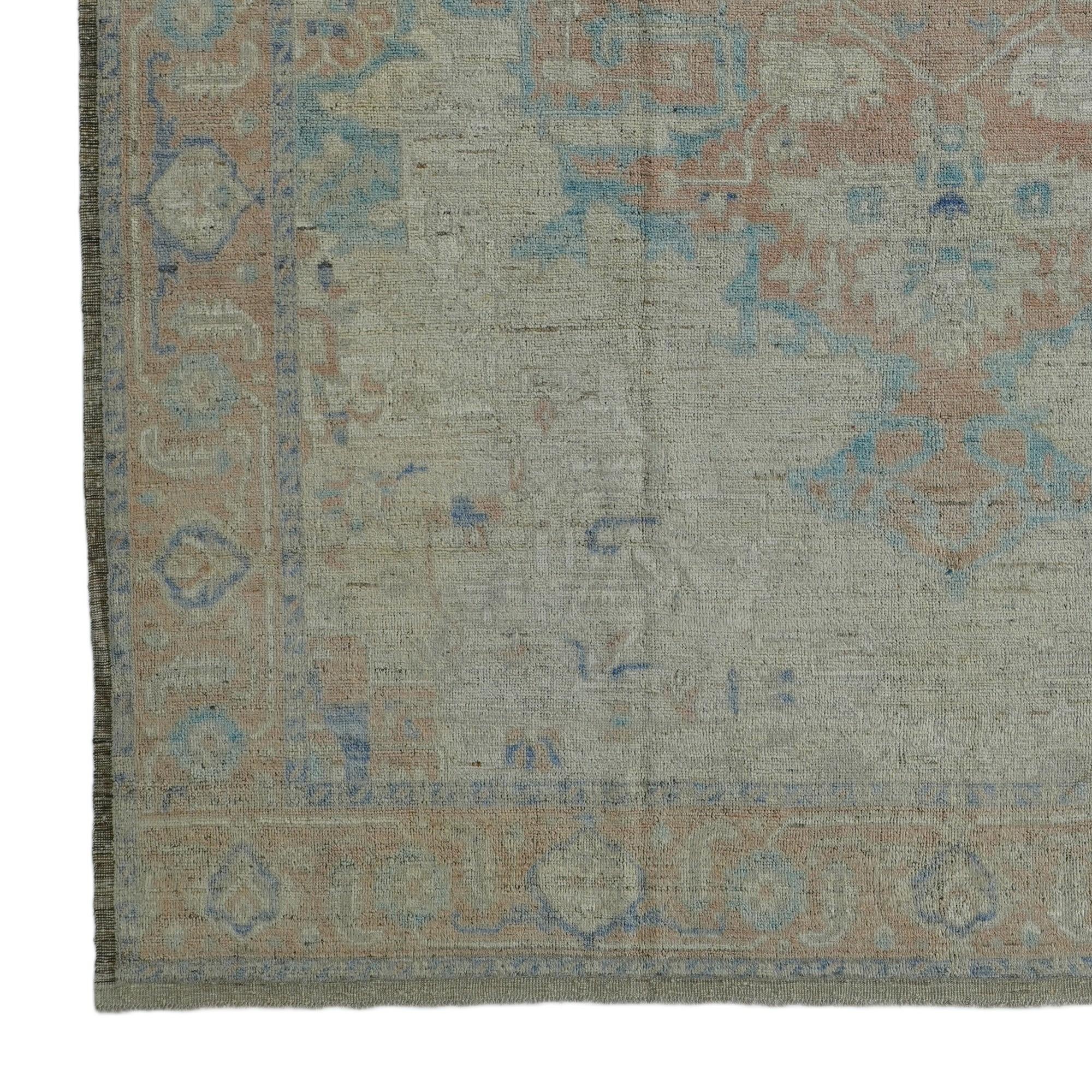 10' 6 x 14' 4 Hand Knotted Oushak Wool Rug