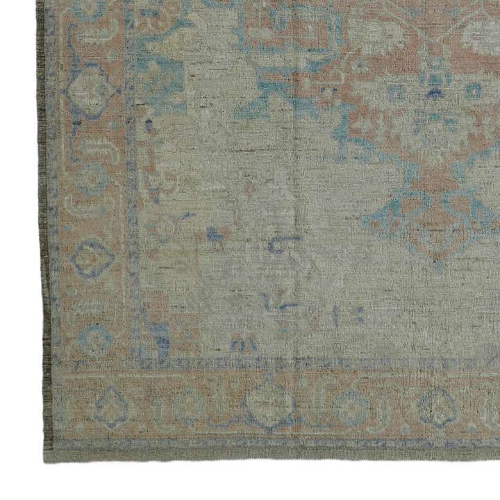 10' 6 x 14' 4 Hand Knotted Oushak Wool Rug
