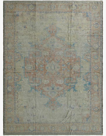 10' 6 x 14' 4 Hand Knotted Oushak Wool Rug