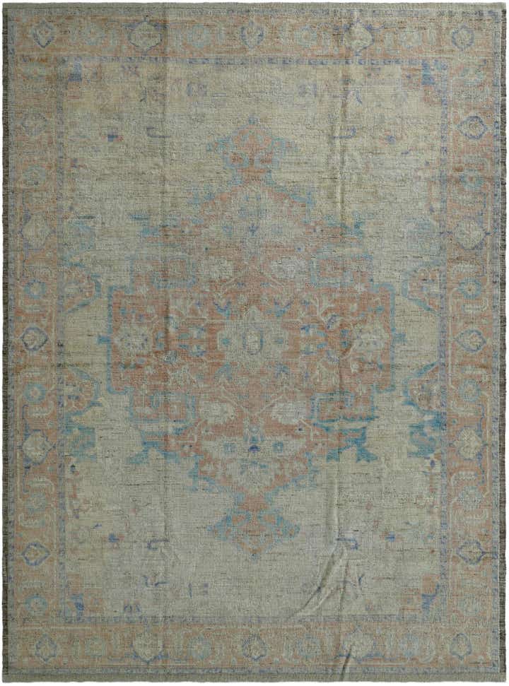 10' 6 x 14' 4 Hand Knotted Oushak Wool Rug