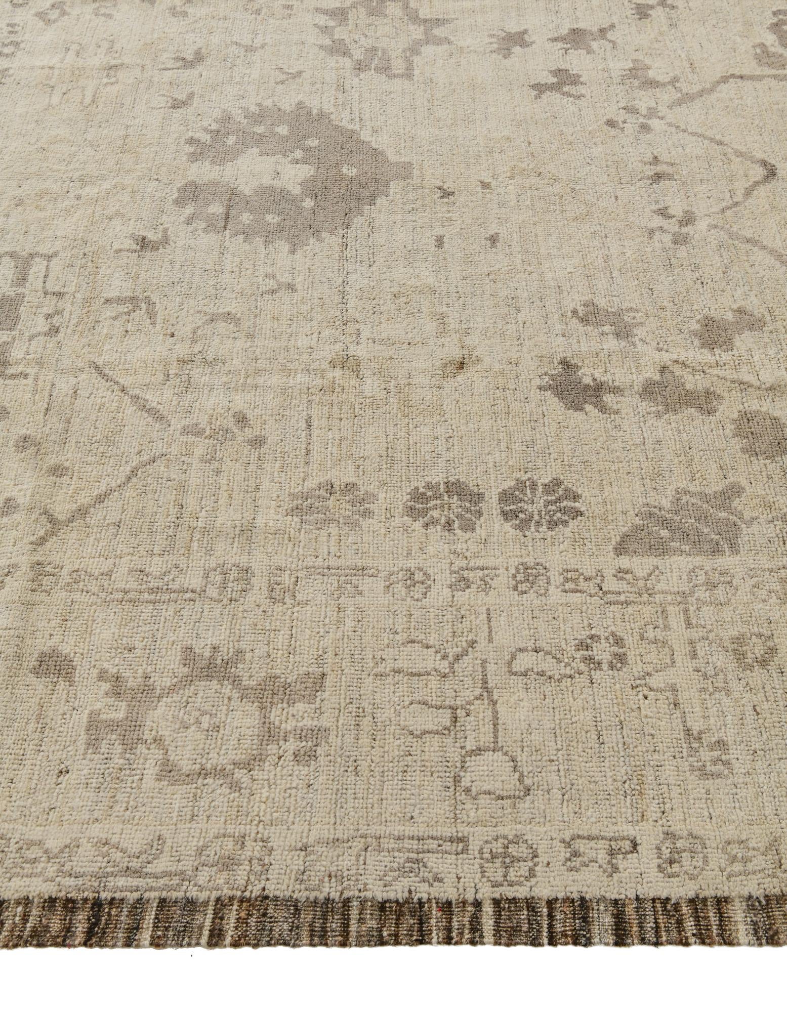 8' 4 x 10' 2 Hand Knotted Oushak Wool Rug