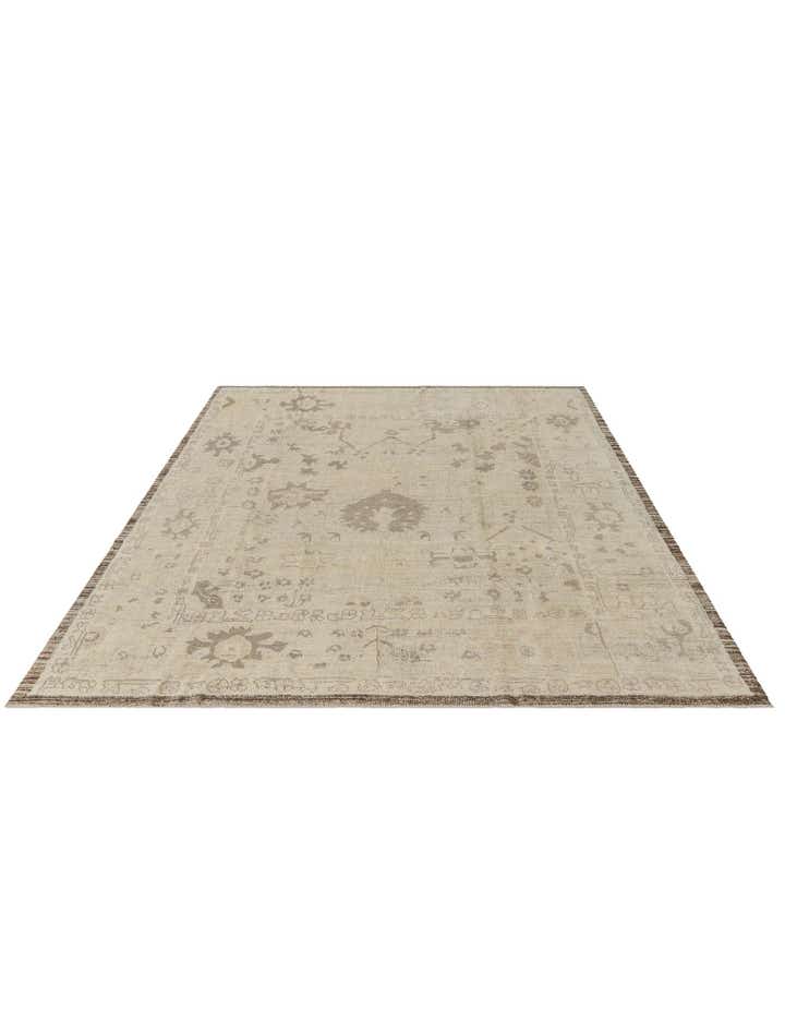 8' 4 x 10' 2 Hand Knotted Oushak Wool Rug