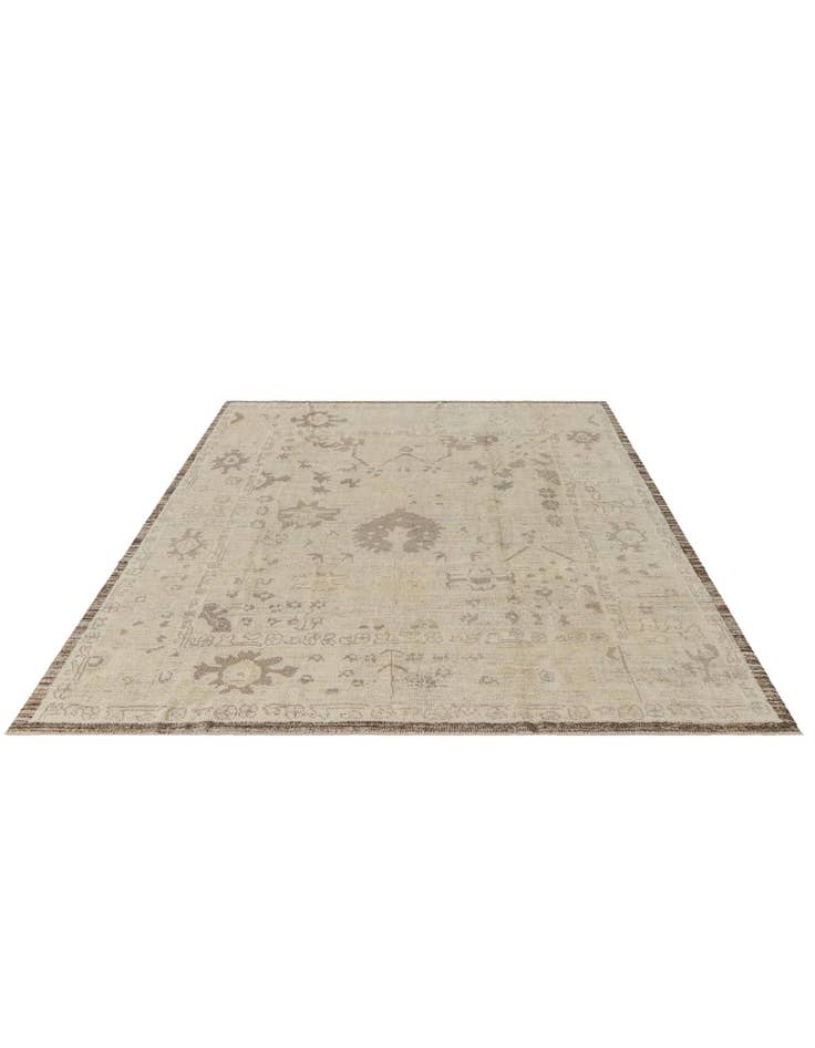Detail image of 8' 4 x 10' 2 Hand Knotted Oushak Wool Rug