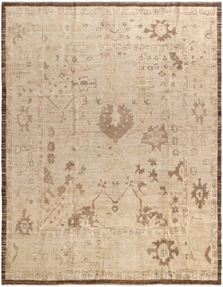 Detail image of 8' 4 x 10' 2 Hand Knotted Oushak Wool Rug