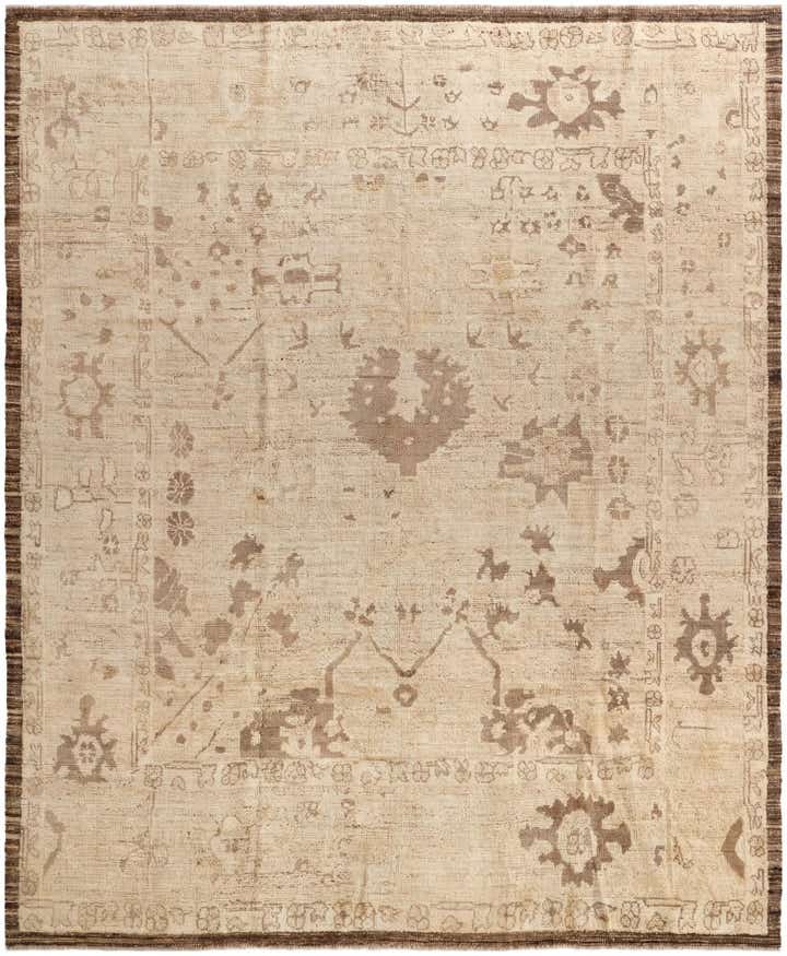 8' 4 x 10' 2 Hand Knotted Oushak Wool Rug