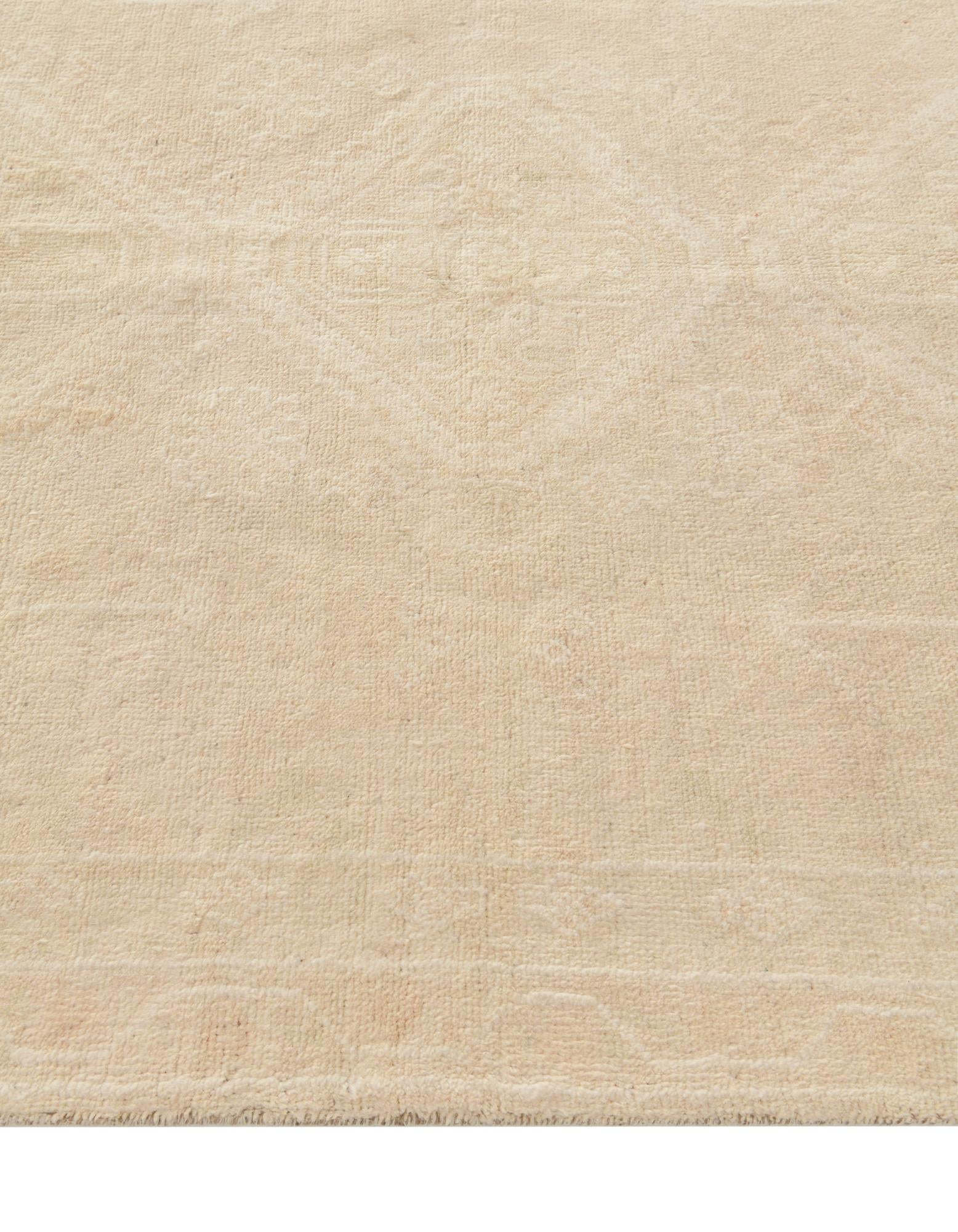 5' x 6' 9 Hand Knotted Oushak Wool Rug