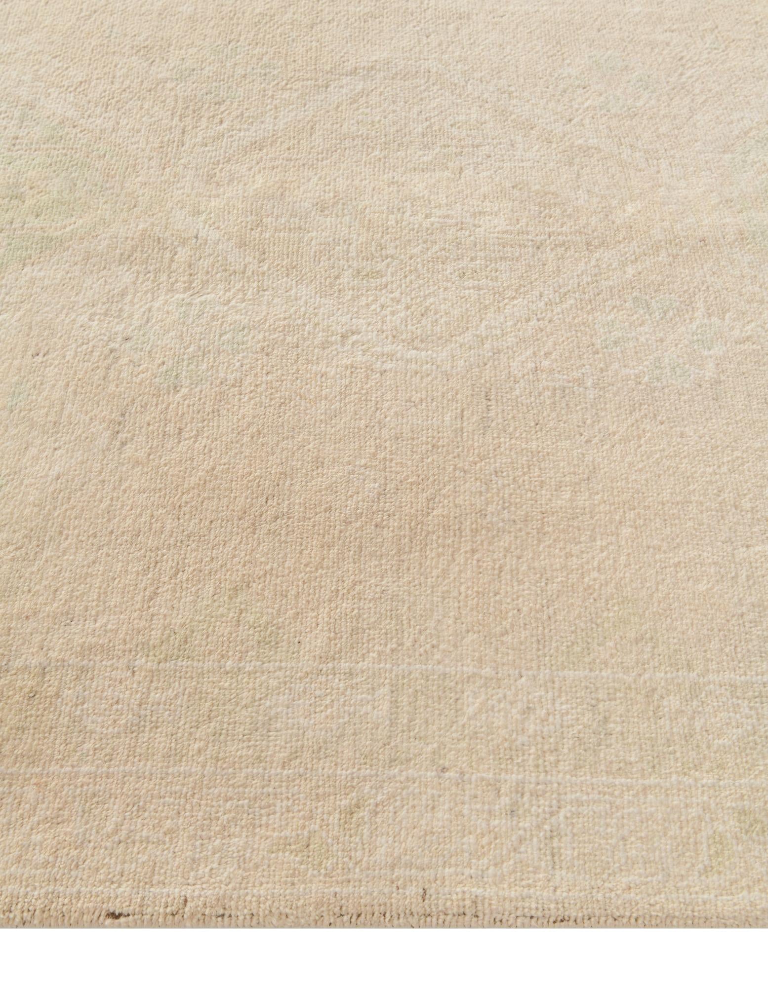 5' 6 x 8' 3 Hand Knotted Oushak Wool Rug