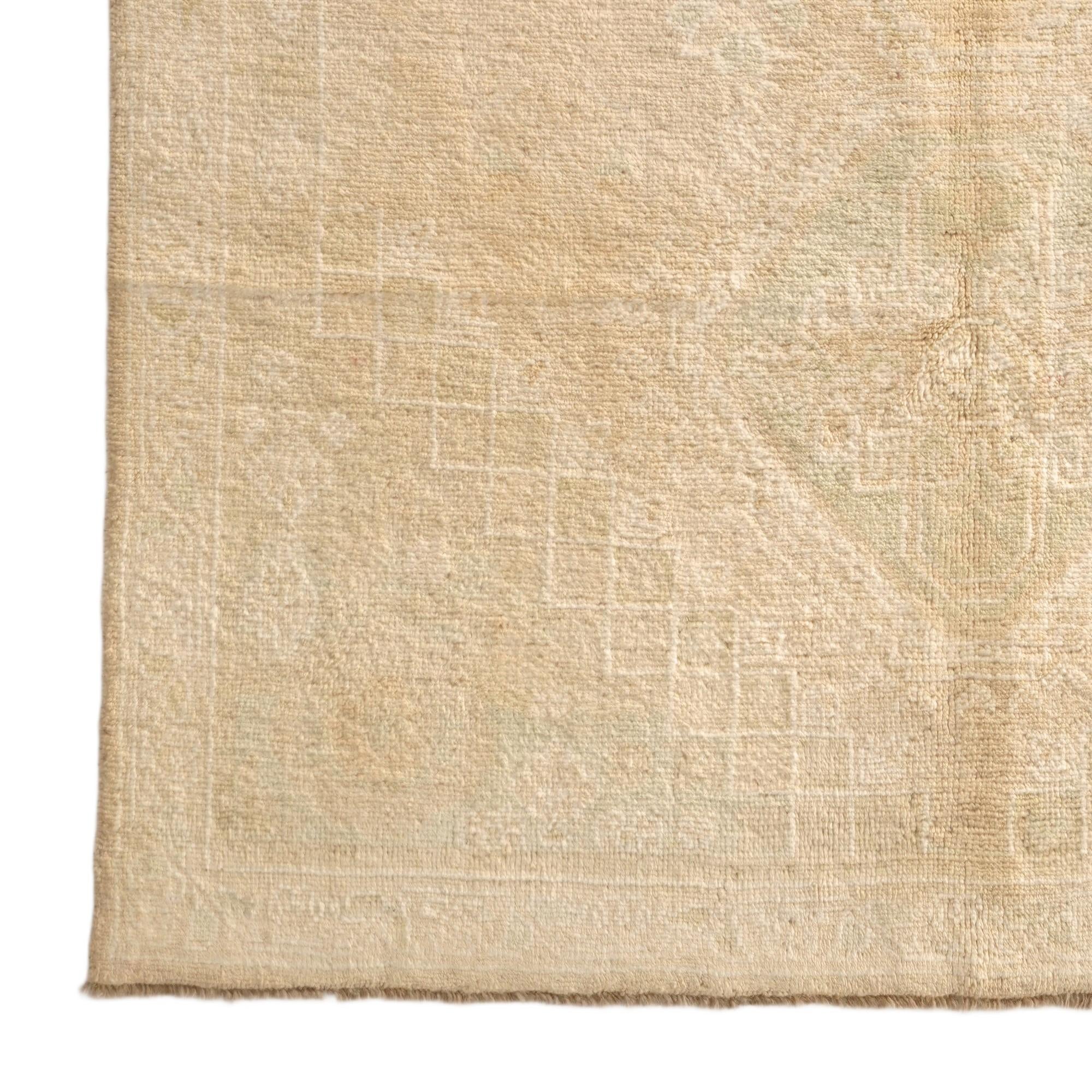 5' 6 x 8' 3 Hand Knotted Oushak Wool Rug