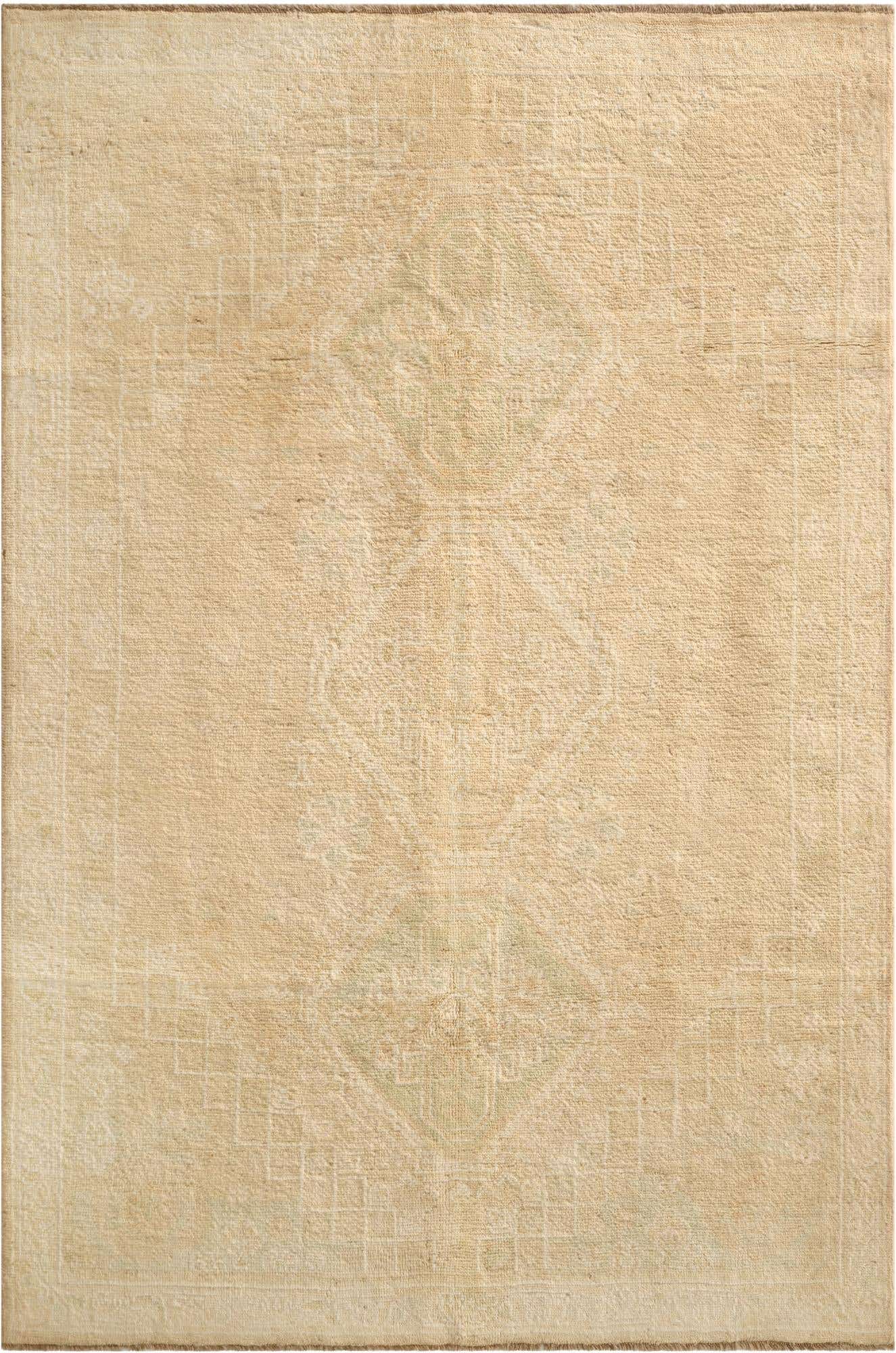 5' 6 x 8' 3 Hand Knotted Oushak Wool Rug