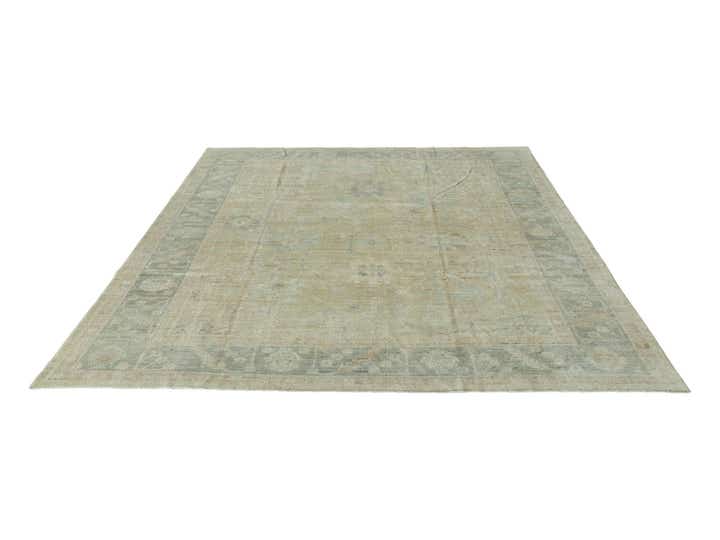 9' 4 x 11' 9 Hand Knotted Oushak Wool Rug