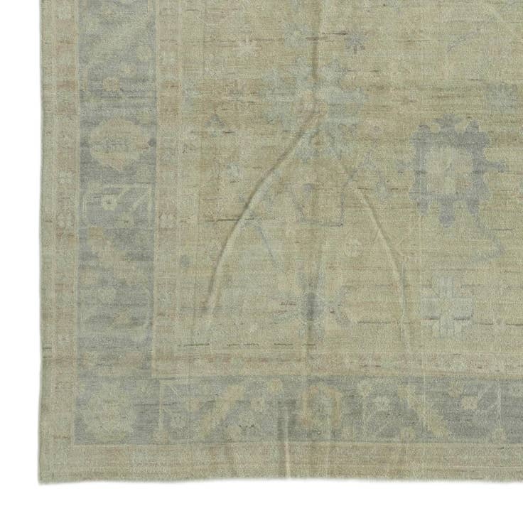 Detail image of 9' 4 x 11' 9 Hand Knotted Oushak Wool Rug