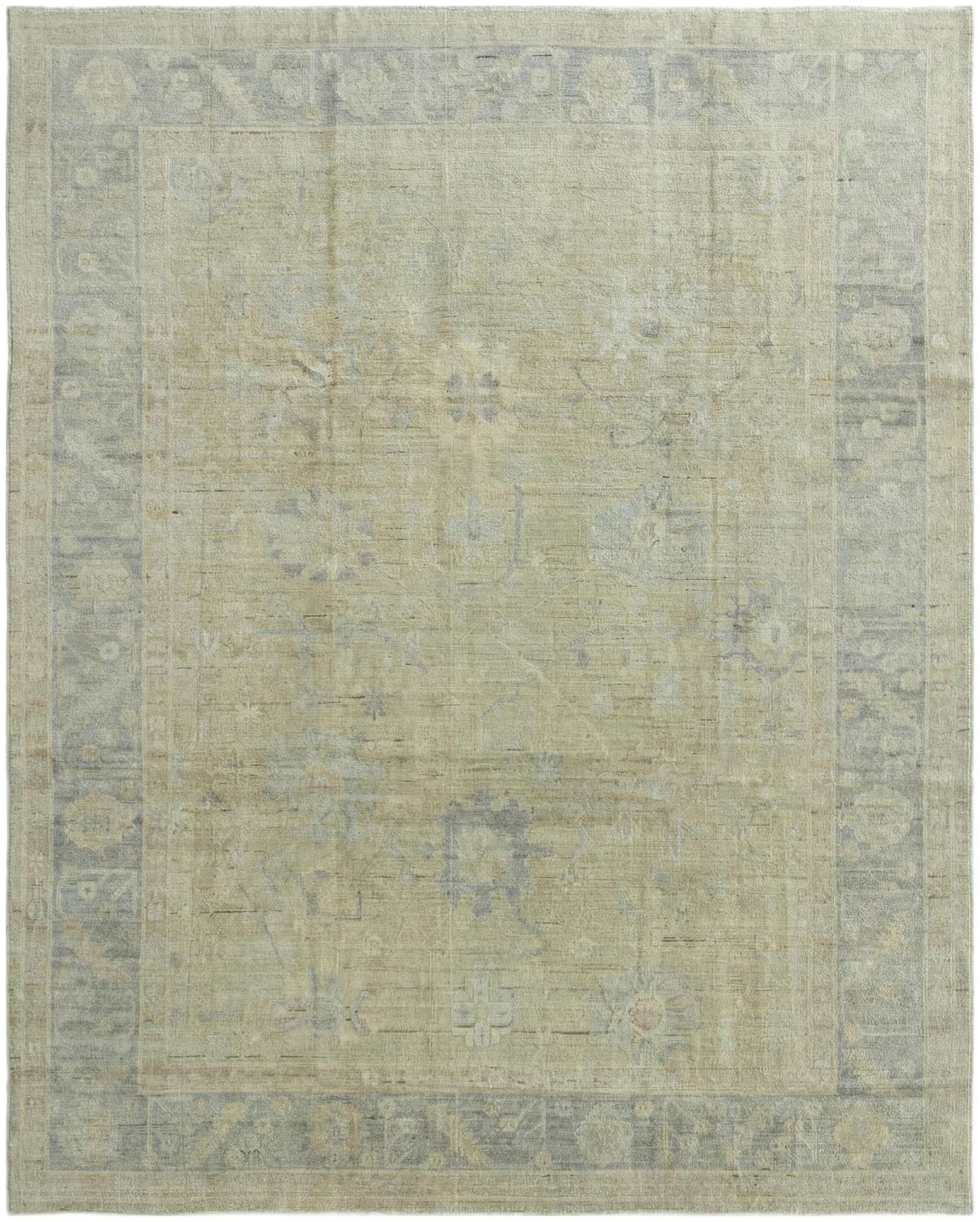 9' 4 x 11' 9 Hand Knotted Oushak Wool Rug