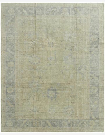 9' 4 x 11' 9 Hand Knotted Oushak Wool Rug