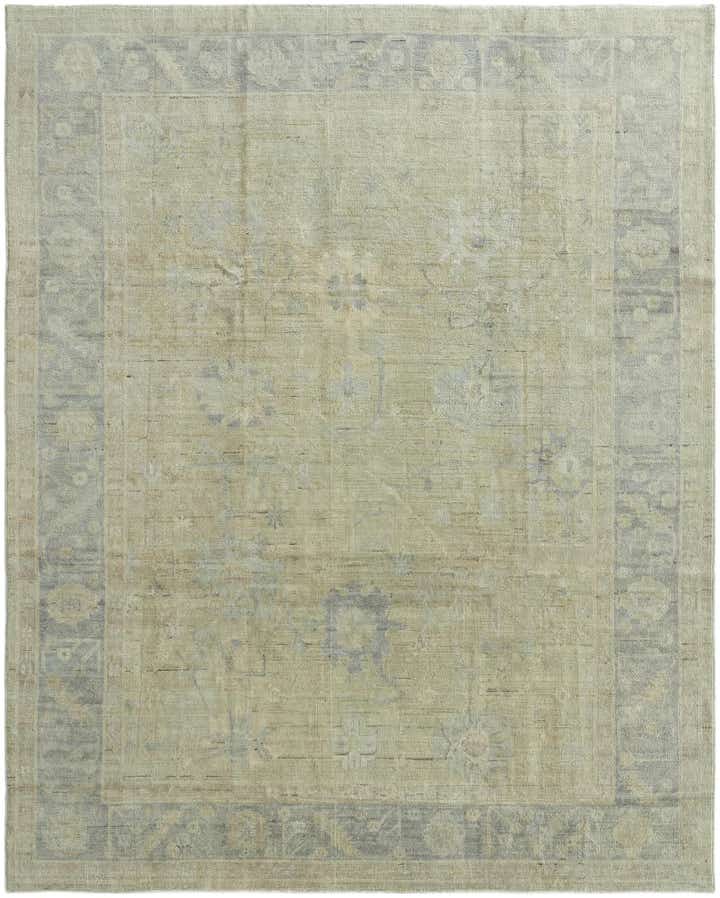 9' 4 x 11' 9 Hand Knotted Oushak Wool Rug