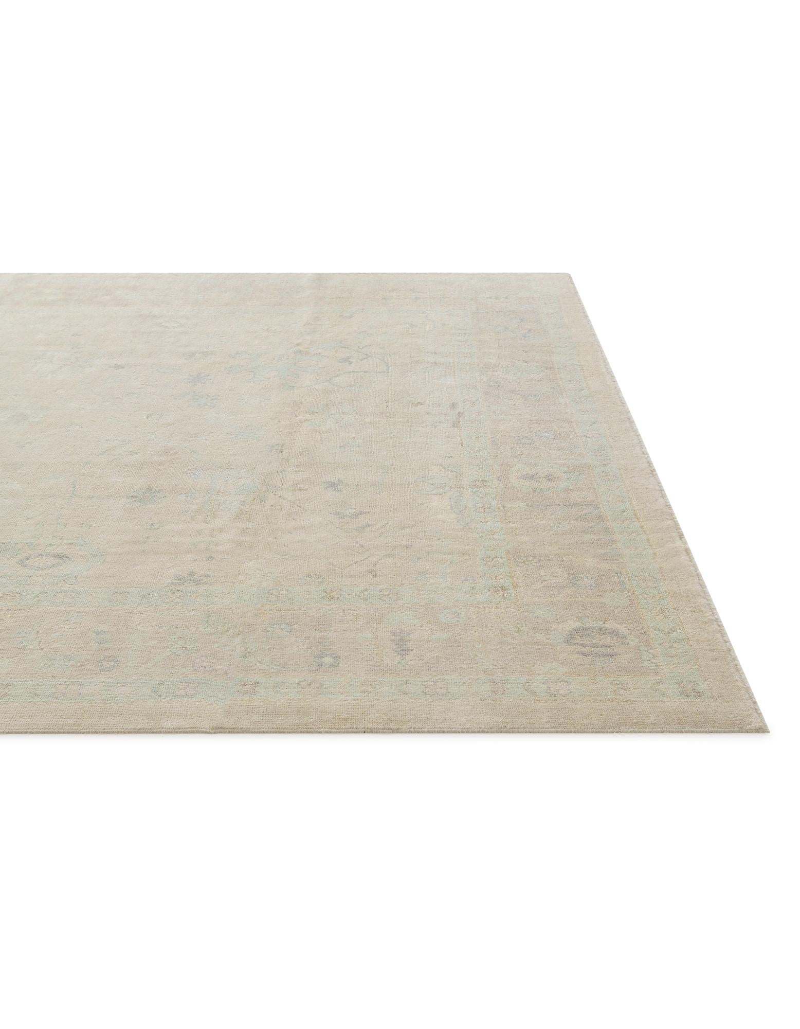 8' 4 x 9' 7 Hand Knotted Oushak Wool Rug