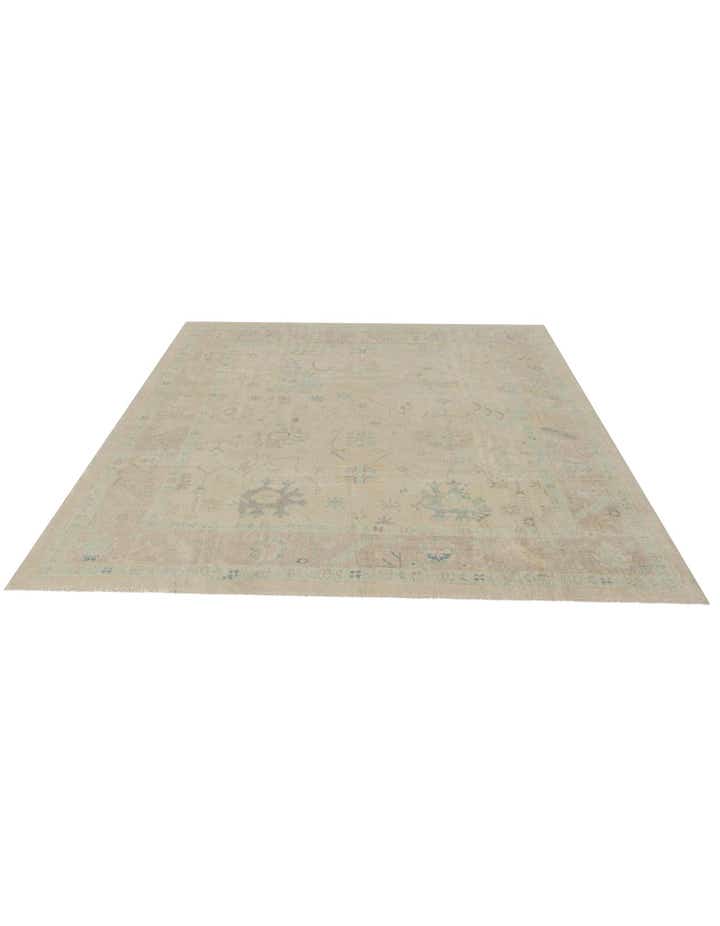 8' 4 x 9' 7 Hand Knotted Oushak Wool Rug