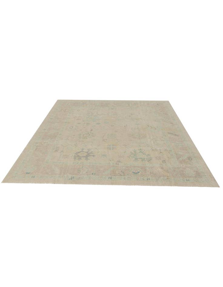 Detail image of 8' 4 x 9' 7 Hand Knotted Oushak Wool Rug