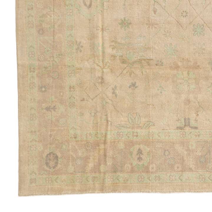 8' 4 x 9' 7 Hand Knotted Oushak Wool Rug