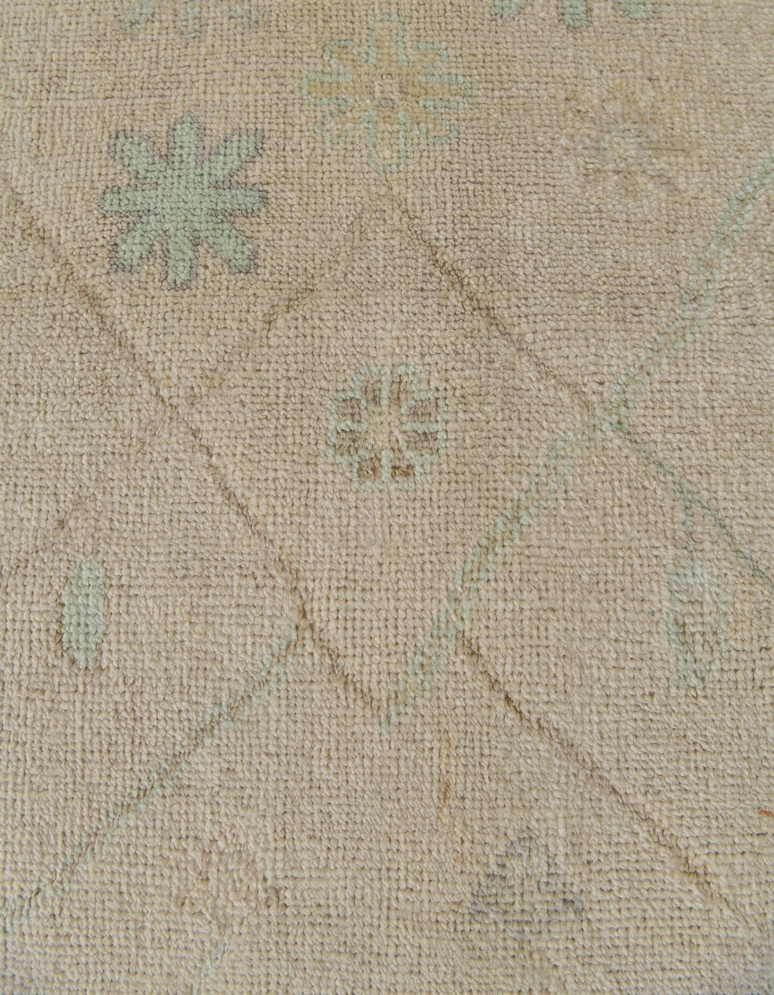8' 4 x 9' 7 Hand Knotted Oushak Wool Rug