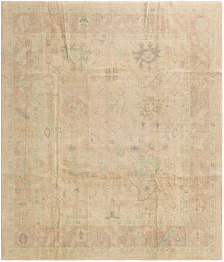 8' 4 x 9' 7 Hand Knotted Oushak Wool Rug