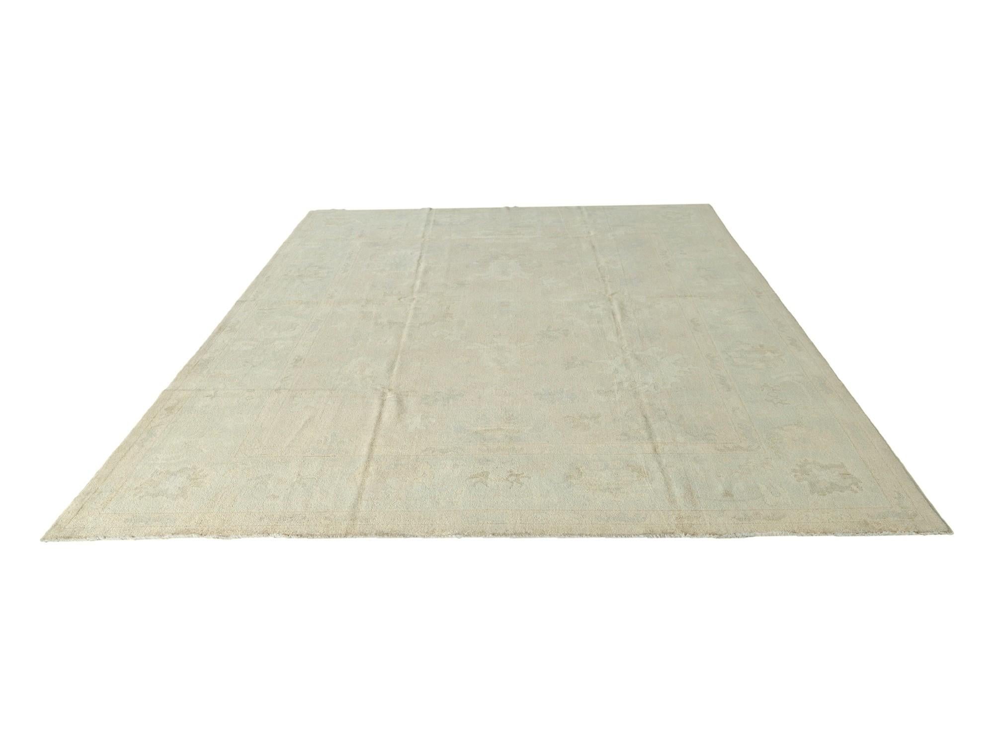 10' 3 x 14' Hand Knotted Oushak Wool Rug